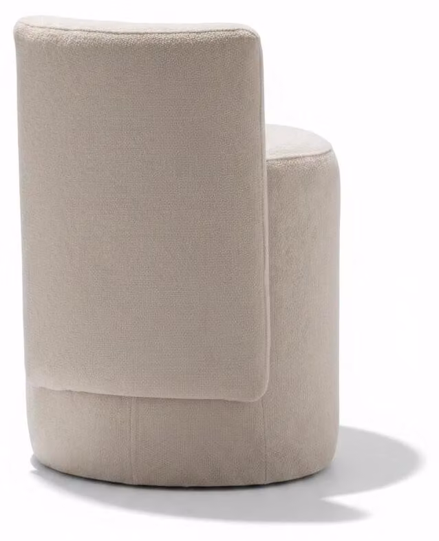 Pouf moderno bianco, elegante, pouf da seduta, sedia da trucco