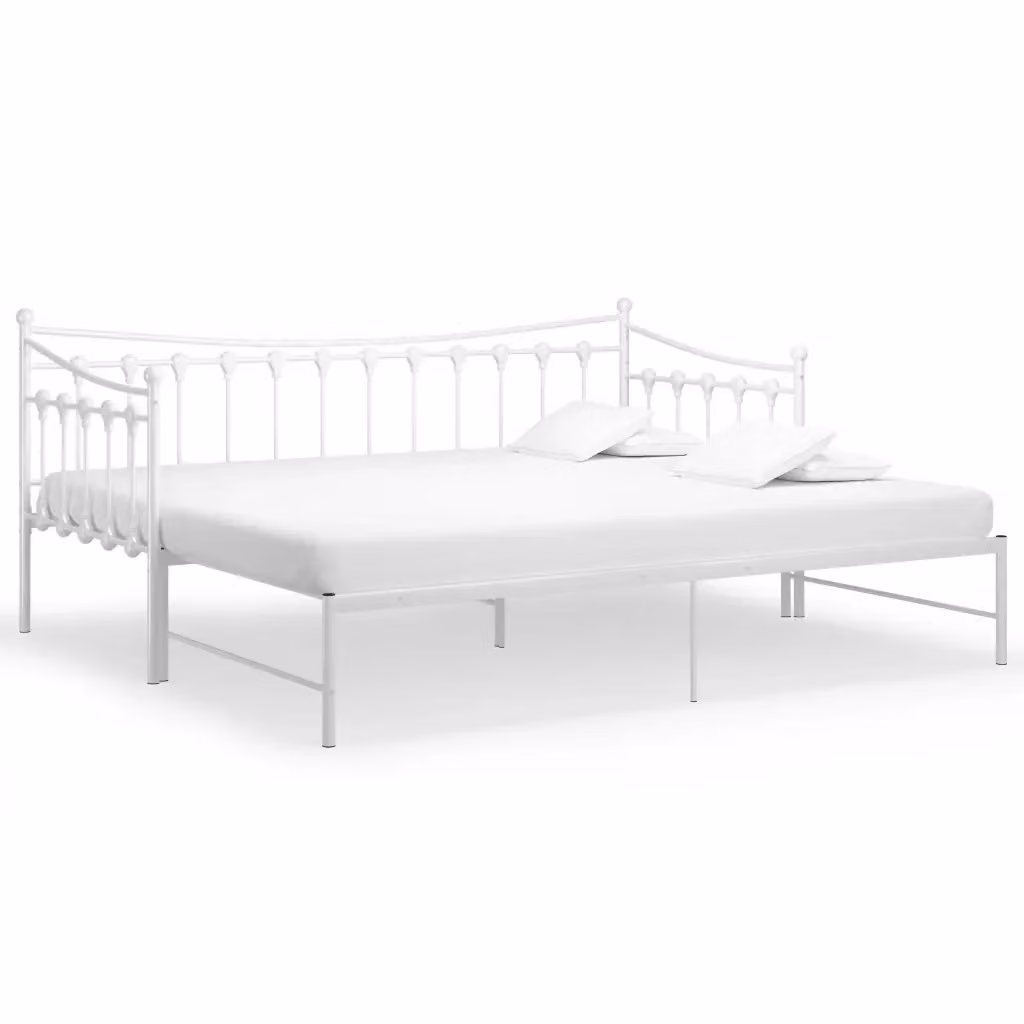 Telaio per divano letto estraibile vidaXL in metallo bianco L/P/H: 200 x 90 x 30 cm – 2