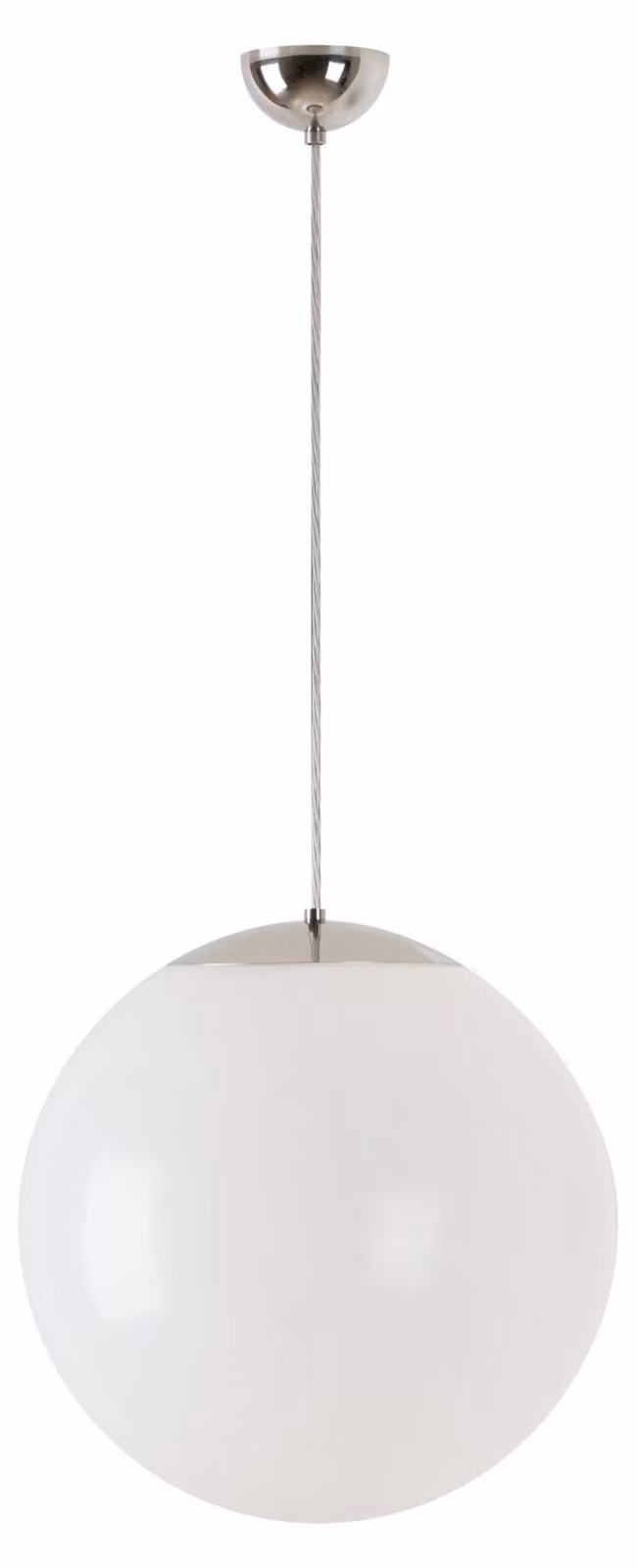 OSMONT ISI63583 ISIS S3 PM Lampada a sospensione in plastica, acciaio inossidabile/bianco, grado di protezione IP40, 40 W, E27 HF