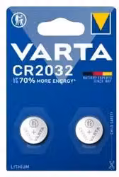 Batteria a bottone Varta CR2032 Litio Argento (2 pezzi)