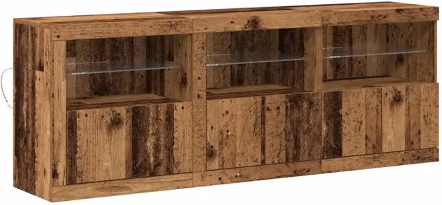 Credenza | Madia LED Legno vecchio 181 x 37 x 67 cm Legno multistrato