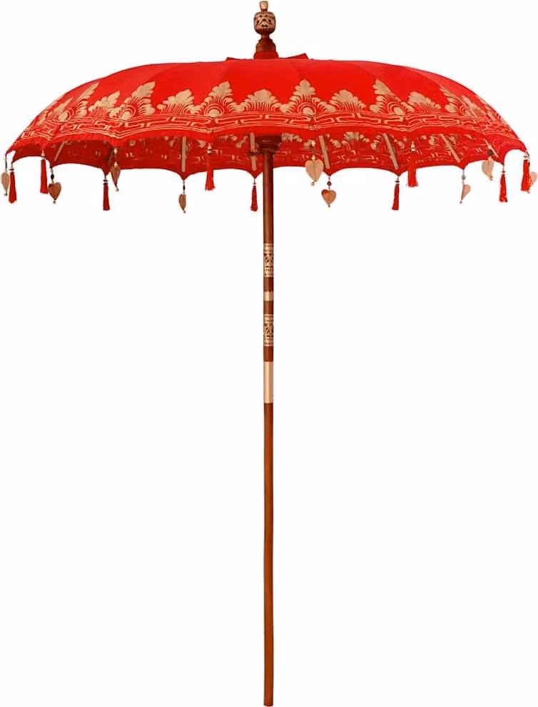 Ombrellone balinese rosso 185 x 185 x 260 cm