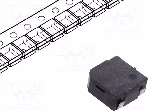 1 x Sensore acustico: trasmettitore di segnali elettromagnetici a 4000 Hz, montaggio superficiale (SMD), 12Ω, modello LD-BZEL-T54-0505