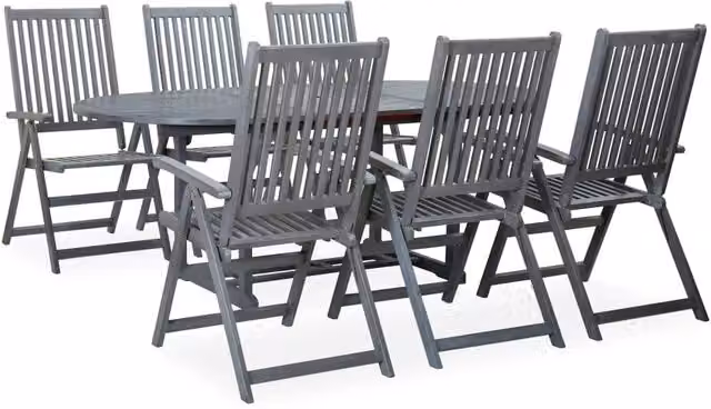 Mobili da pranzo da esterno 7 pz in legno massello di acacia grigio 02_0014677