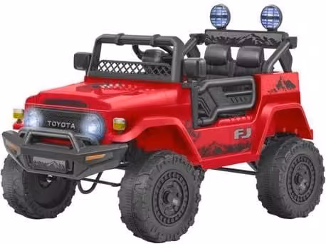 Auto elettrica da guidare Espidko Toyota FJ Cruiser rossa con batteria al litio da 12V e telecomando RC