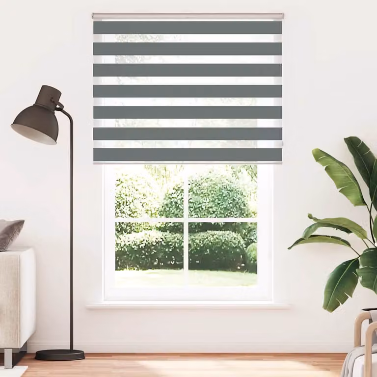 vidaXL Tenda a Rullo Zebra Larghezza Tessuto 140,9 cm Poliestere