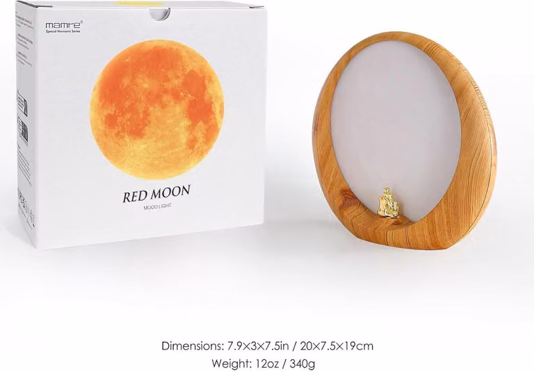 Lampada da notte - Lampada a forma di luna - Lampada da tavolo a LED - Illuminazione