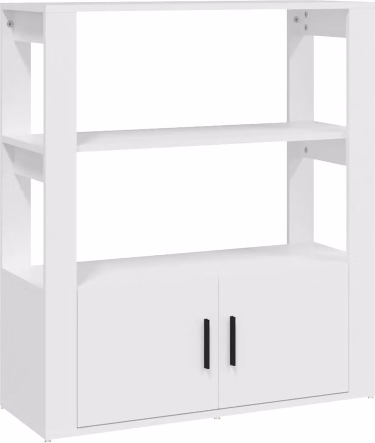 Credenza Bianca 80x30x90 cm in Legno Multistrato