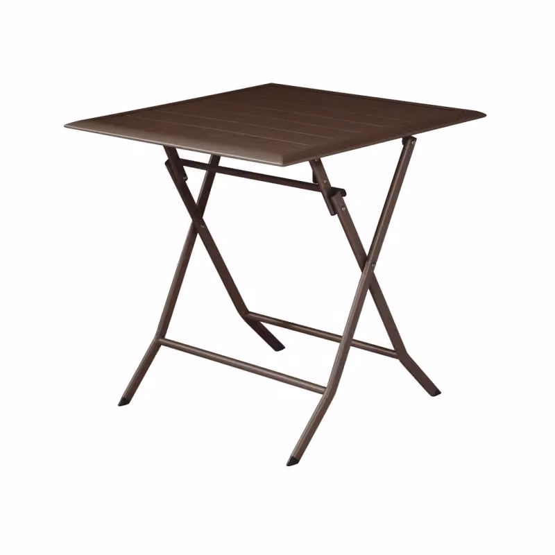 Tavolo pieghevole Lucca Moia in alluminio color cioccolato, L/P: 60 x 60 cm – 2