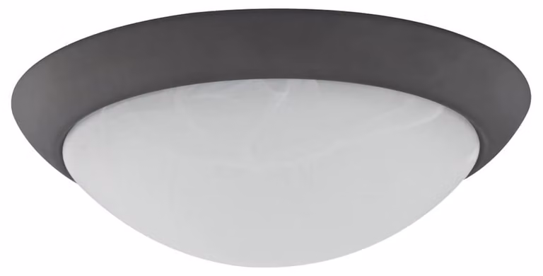 Plafoniera LED dimmerabile 28 cm bronzo oliato
