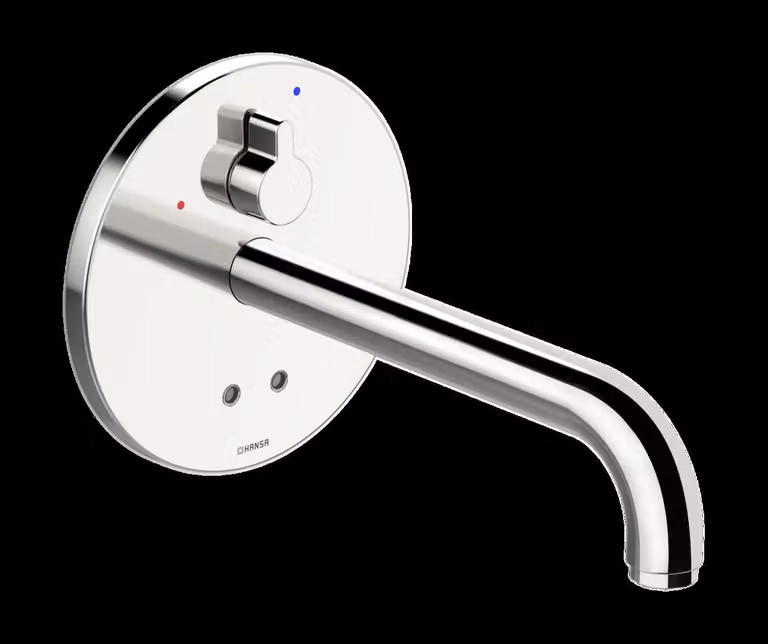 HANSA HANSAELECTRA Mitigeur de lavabo, Bluetooth, sans contact, saillie 245 mm, température réglable, 81812119, 81812119