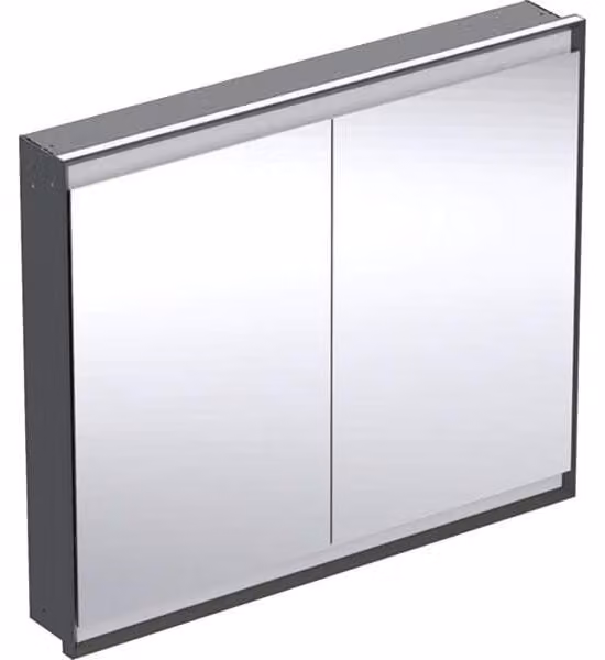 Geberit ONE armoire de toilette avec ComfortLight, 2 portes, montage encastré, 105x90x15cm, 505.804.00.7, 505.804.00.7