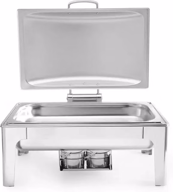 Chafing dish Hendi Profi Line GN 1/1 in acciaio inox satinato argento, capacità 9L