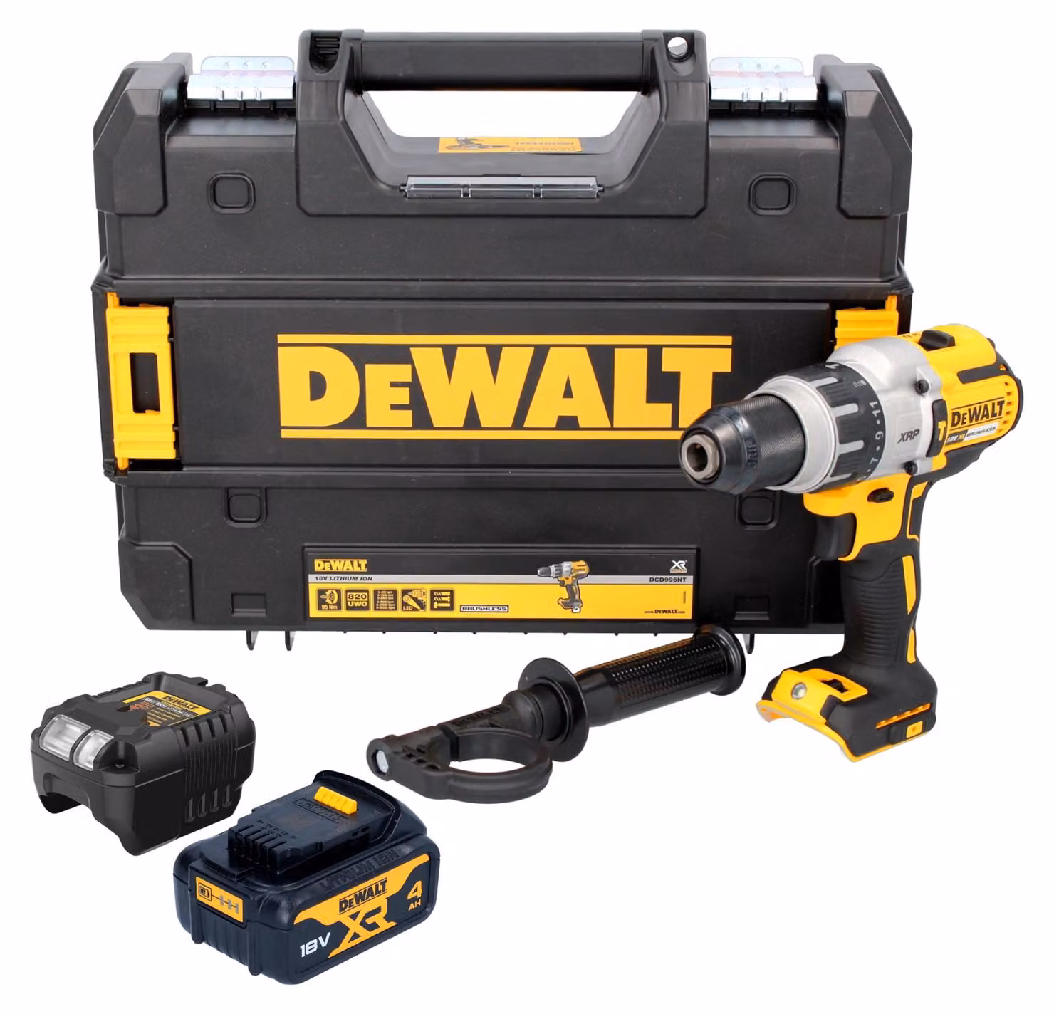 DeWalt DCD 996 18 V Trapano avvitatore a percussione a batteria in valigetta TSTAK + 1x Batteria 2,0 Ah + Caricatore