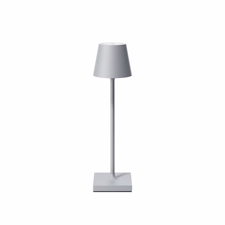 Lampada da tavolo ricaricabile Sigor Akku, modello NUINDIE USB-C, dimensioni 210 mm, colore grigio nebbia