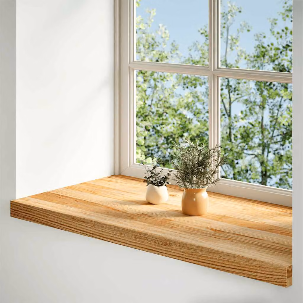 vidaXL Davanzali 2 pz Marrone Chiaro 80x40x2 cm Legno Massello Rovere