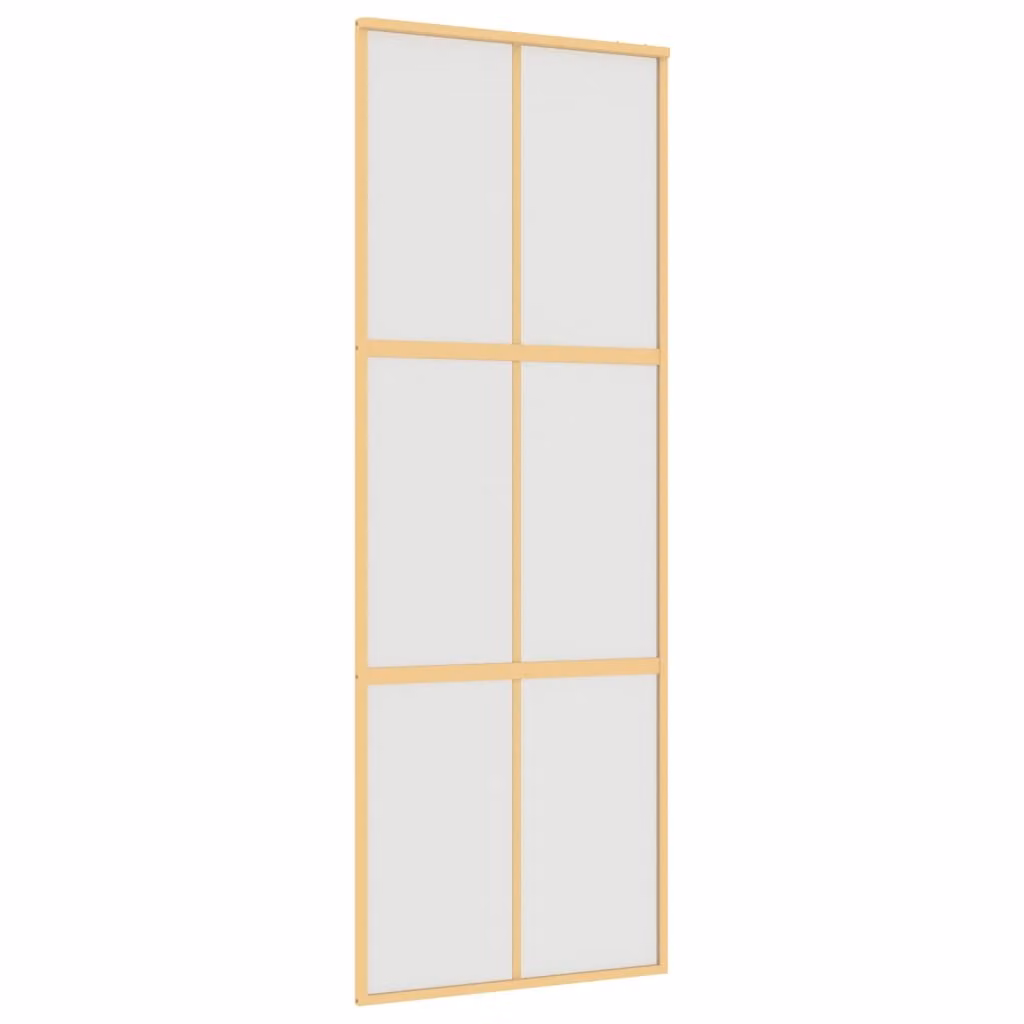 Porta Scorrevole Dorata 76x205 Vetro Smerigliato ESG Alluminio