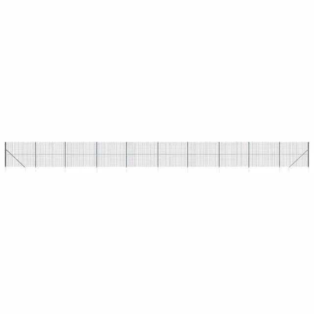Recinzione da Giardino | Recinzione Metallica con Picchetti Ancoraggio Verde 1,4x25 m