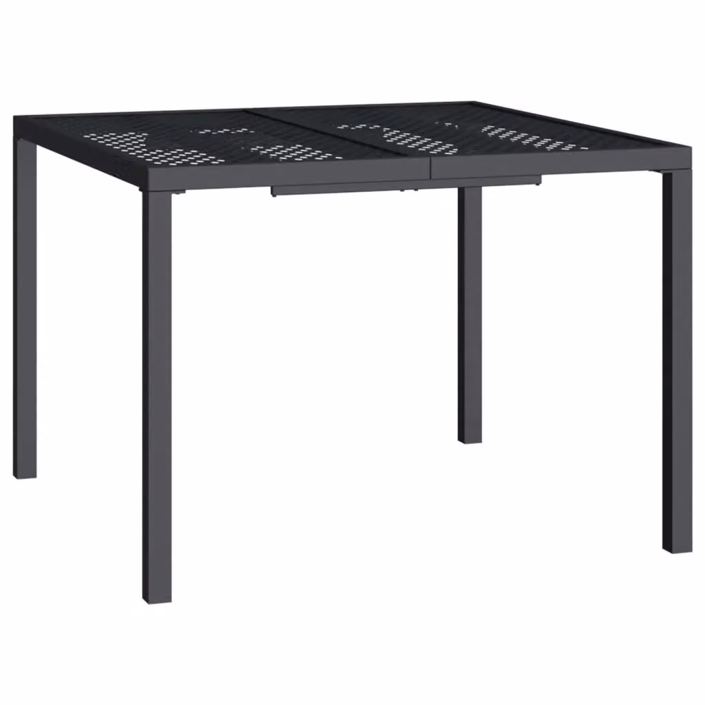 Tavolo da giardino moderno vidaXL in acciaio antracite L/P/H: 100 x 100 x 72 cm – 2