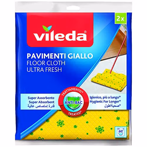Panno Pavimenti Pannogiallo Pz 2 Cm 59X50 Vileda