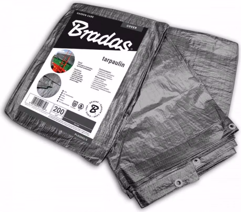 BRADAS Foglio di copertura grigio 2x3m, 200g BR-PLG2002_3