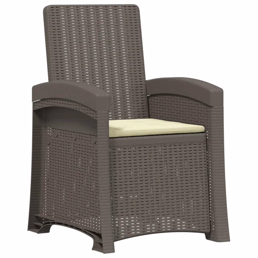 Sedia da giardino reclinabile vidaXL in effetto rattan e plastica per esterni – 2