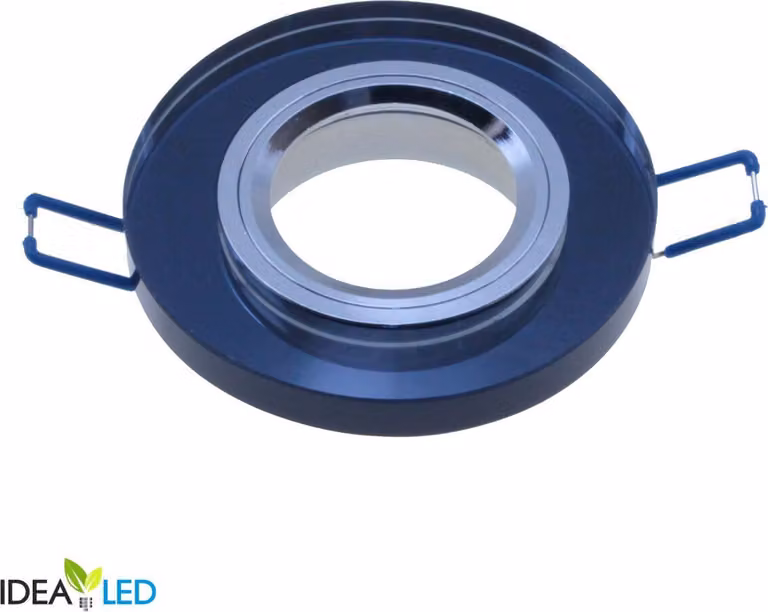 Faretto da incasso IP20 rotondo in vetro nero PROVERO GU10 ID-1085 Idealed