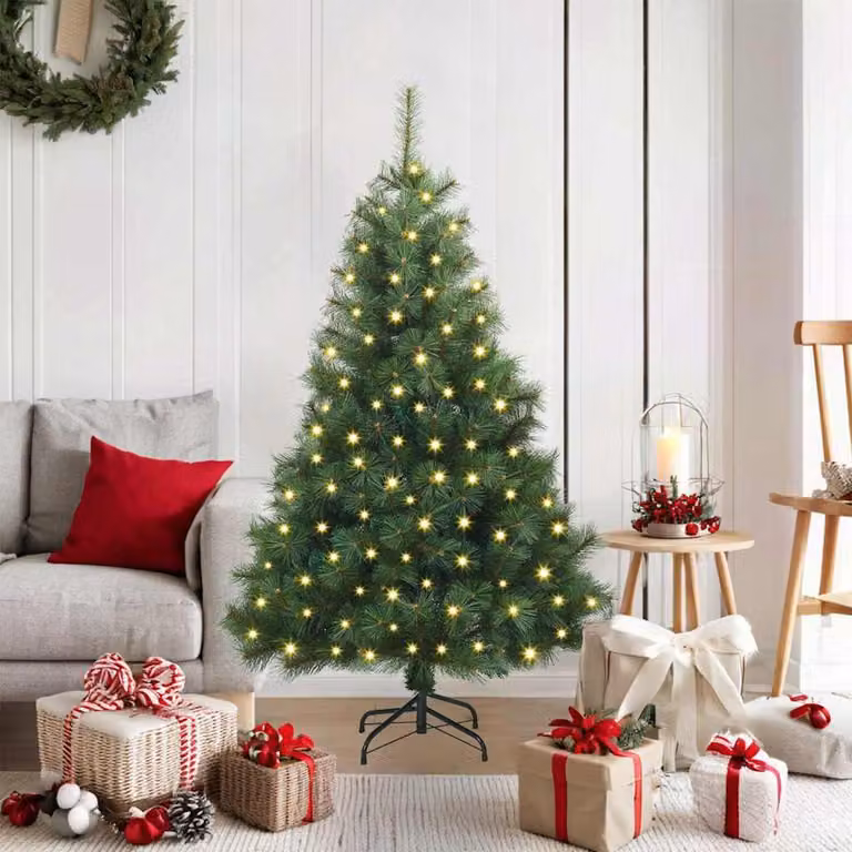 Maison Exclusive - Albero di Natale artificiale con 150 LED, verde, 120 cm, in PE e PVC
