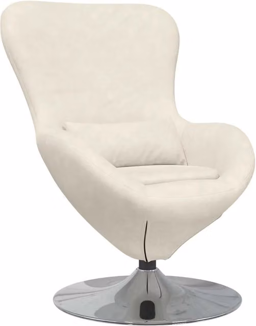 Poltrona | Sedia Relax uovo Crema Velluto