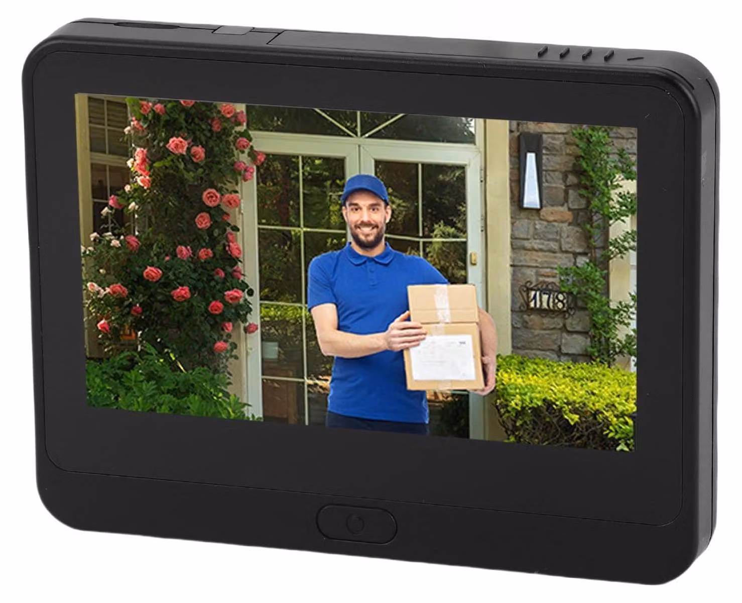 Spioncino con foro per la telecamera, dotato di videocamera 1080P e schermo a colori da 4,3 pollici.