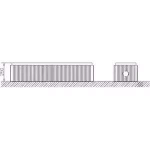 Hager Base di montaggio, KVS, misura 2, altezza 250 mm ZAX016