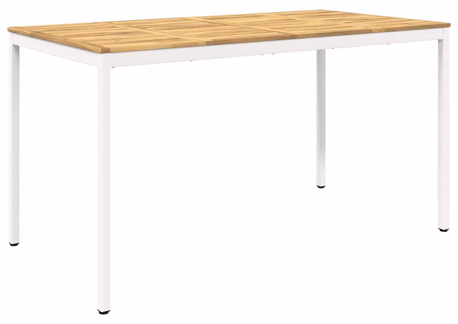 Tavolo da giardino, bianco, 196 x 100,5 x 105 cm, in legno massello di acacia
