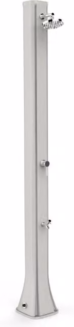 Doccia Solare da Giardino 40L Miscelatore e Lavapiedi Arkema Big Happy Five Bianco