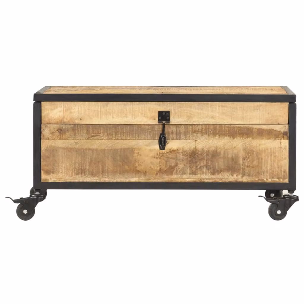 Tavolino 70x50x33 cm in legno massiccio di mango