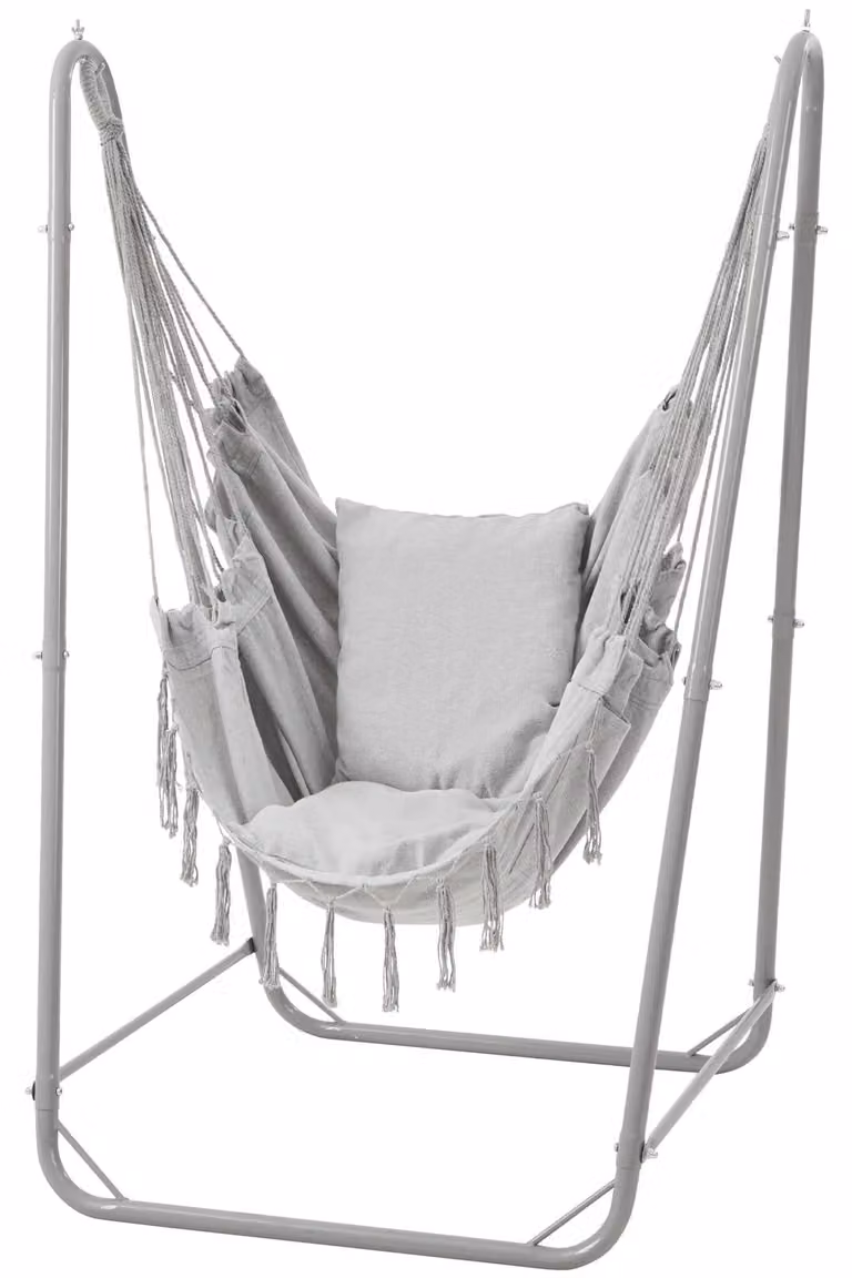 Solidchoice - Supporto per sedia a dondolo, con seduta integrata - Grigio