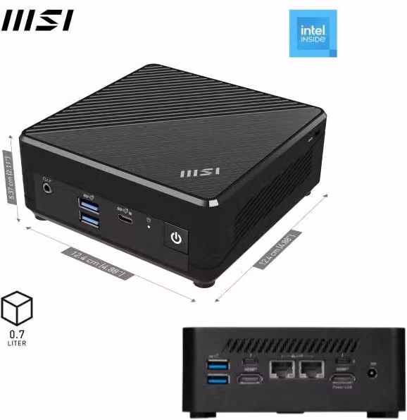 PC MSI CUBI NUC CELERON NO HDD/RAM CEL N150 SSD M.2 DDR5 WIFI VESA