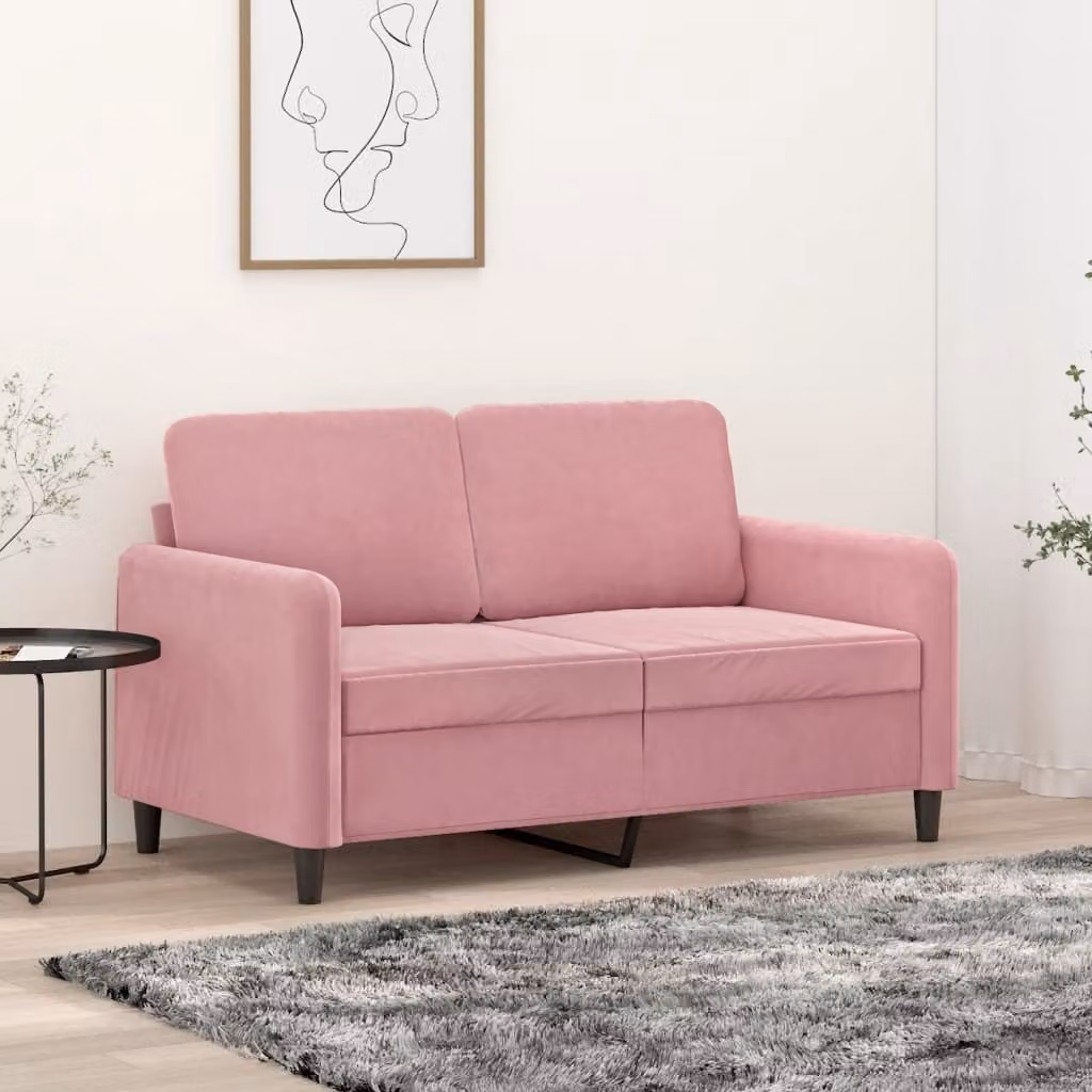 Maison Exclusive - Divano a due posti Rosa 120 cm in velluto