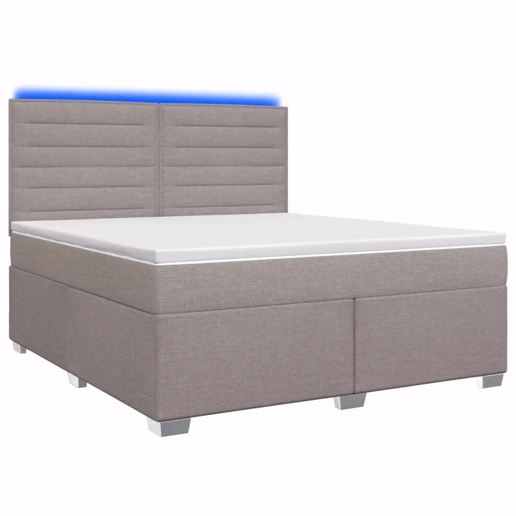 Letto box spring vidaXL con materasso a molle insacchettate e base contenitore, colore grigio, L/P: 160 x 200 cm – 2