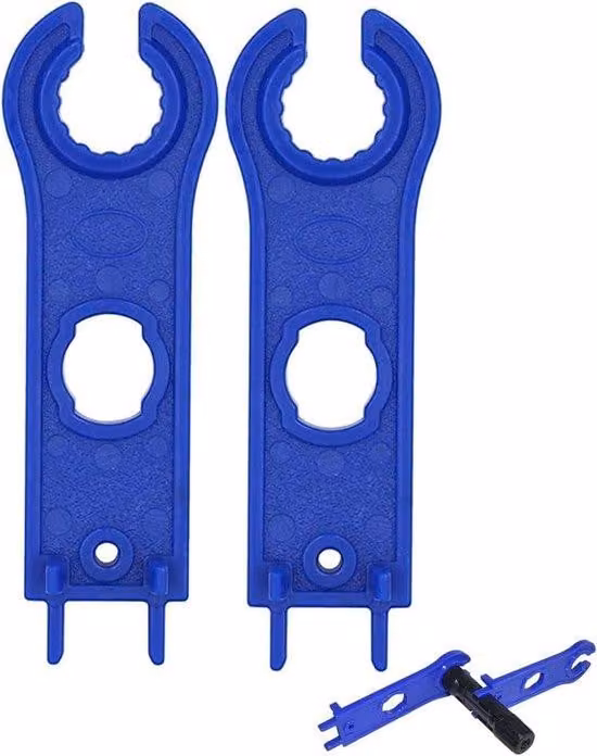 Connettori MC4, set da 2 - Attrezzo per connettori MC4 - Design ergonomico - Materiale plastico resistente - Ideale per cavi di impianti solari - Attrezzo per impianti solari