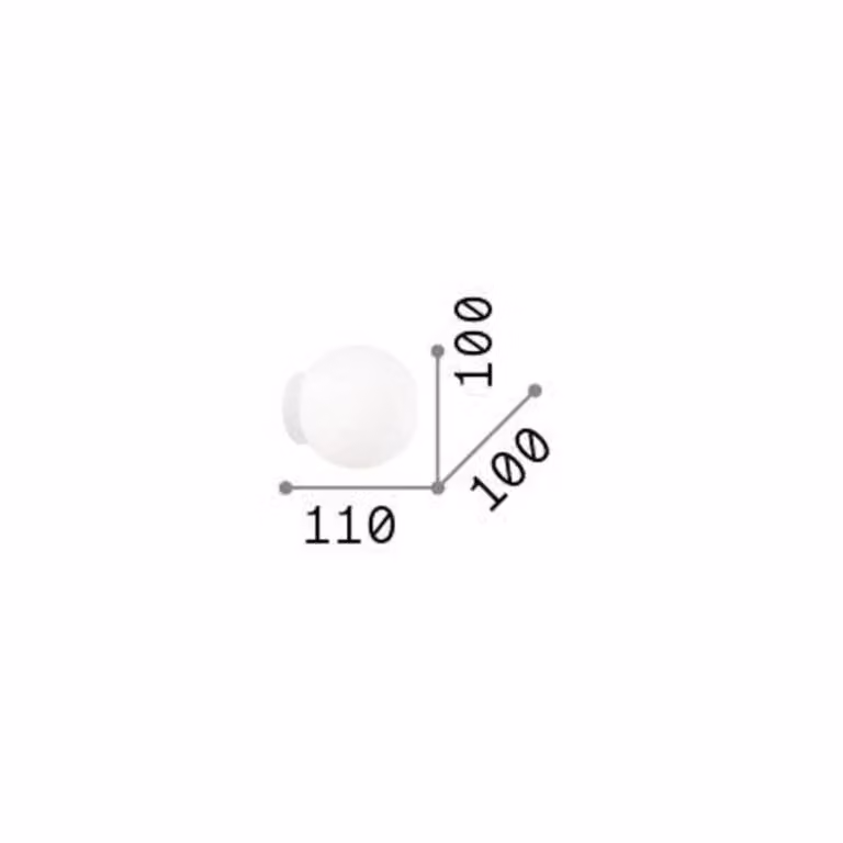ideal lux Applique da parete Mapa, Bianco / Opale, Soggiorno / Sala da pranzo, Vetro, Moderno, Applique