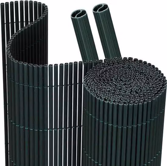Pannello divisorio e schermo per balcone in PVC, dimensioni 0,8 x 5 metri, resistente al vento e alle intemperie, resistente ai raggi UV, ideale per giardino e terrazza, colore verde