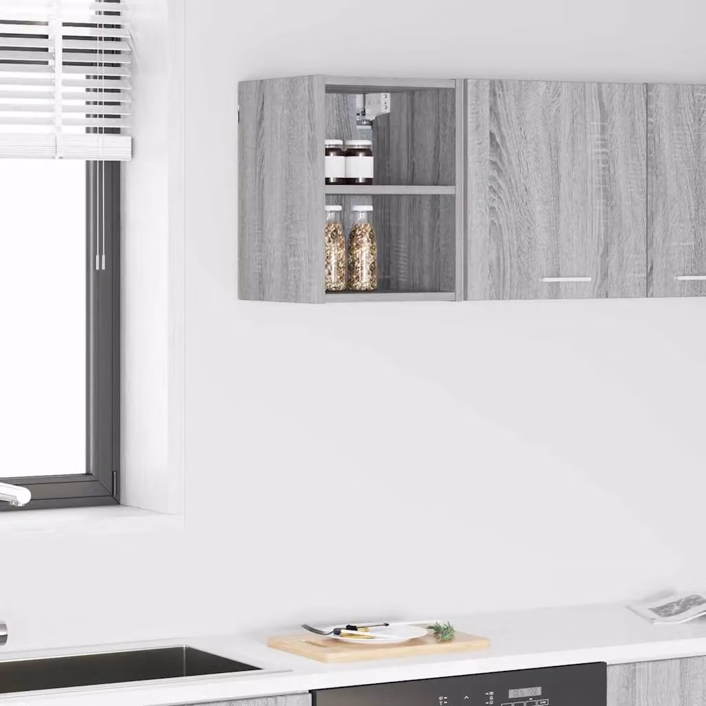 Armadio pensile da cucina moderno vidaXL in MDF Grigio, L 30 cm x P 29,5 cm x H 40 cm