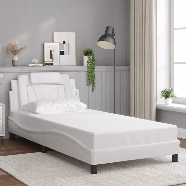 Giroletto Viana vidaXL in similpelle bianco per adulti L/P/H: 200 x 100 x 74,5 cm – 1