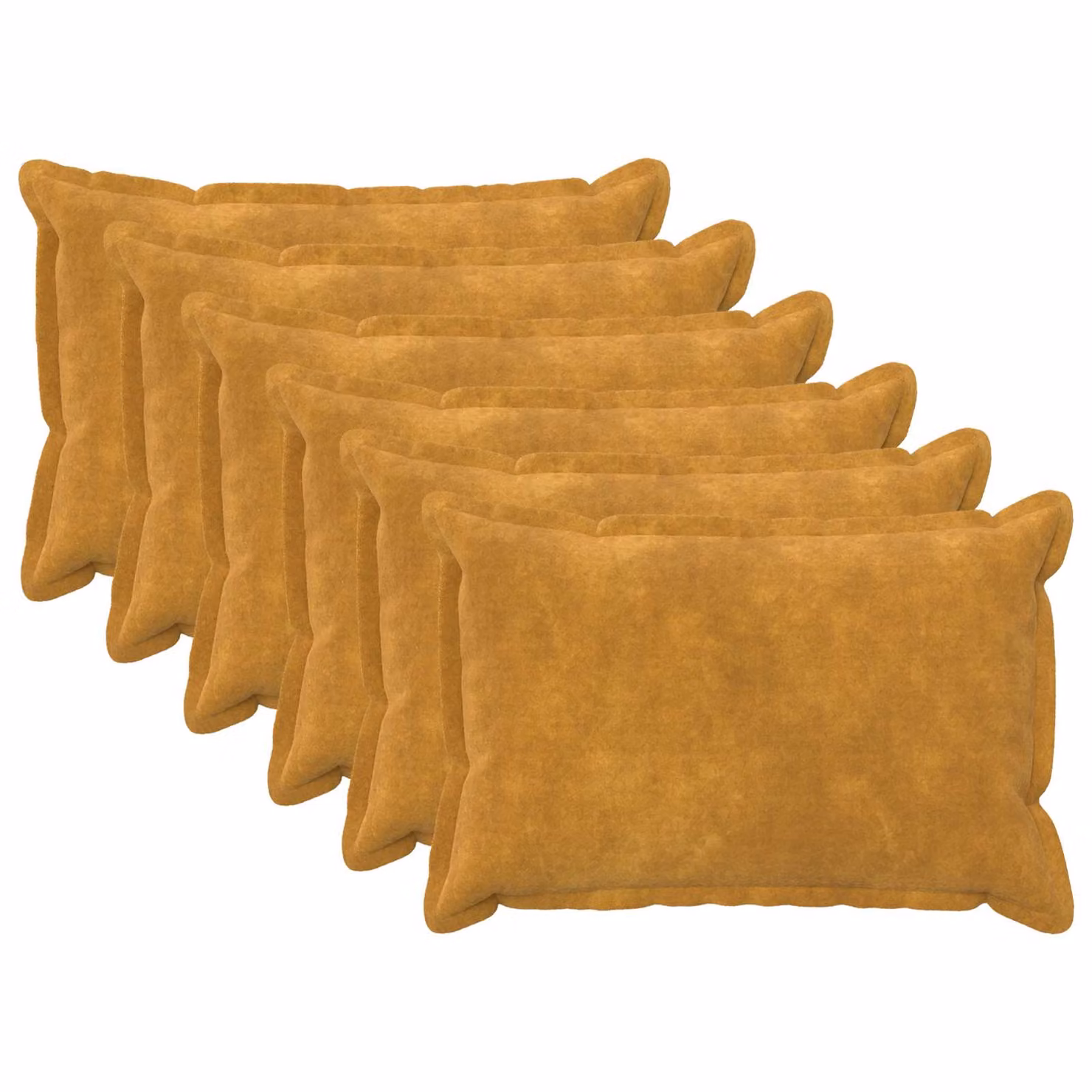 Set di 6 federe vidaXL HOUTEN in microfibra gialla, L 30 cm x P 50 cm