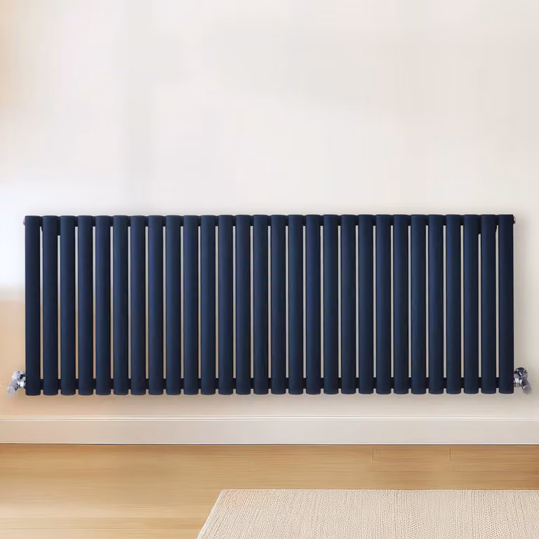 Radiatore di Design Orizzontale Blu (Regal Blu) - 600mm x 1647mm - Pannello Doppio  - Revive
