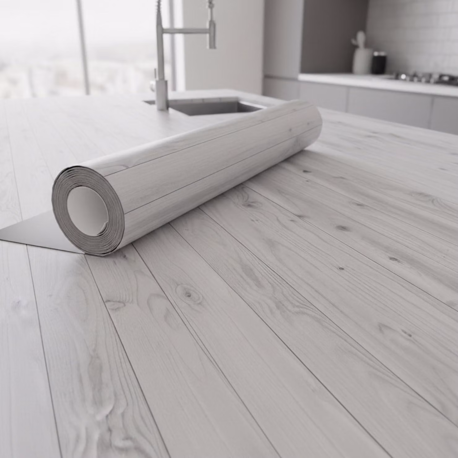 Rotolo di vinile adesivo decorativo per cucina e mobili
