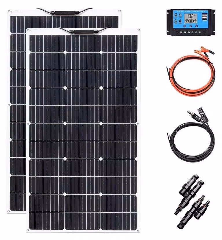 Pannello solare, design flessibile, alta efficienza, kit solare 12V 200W
