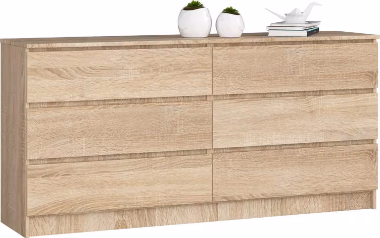 Akord Credenza 6 Cassetti Rovere Sonoma 160X40X77 Cm