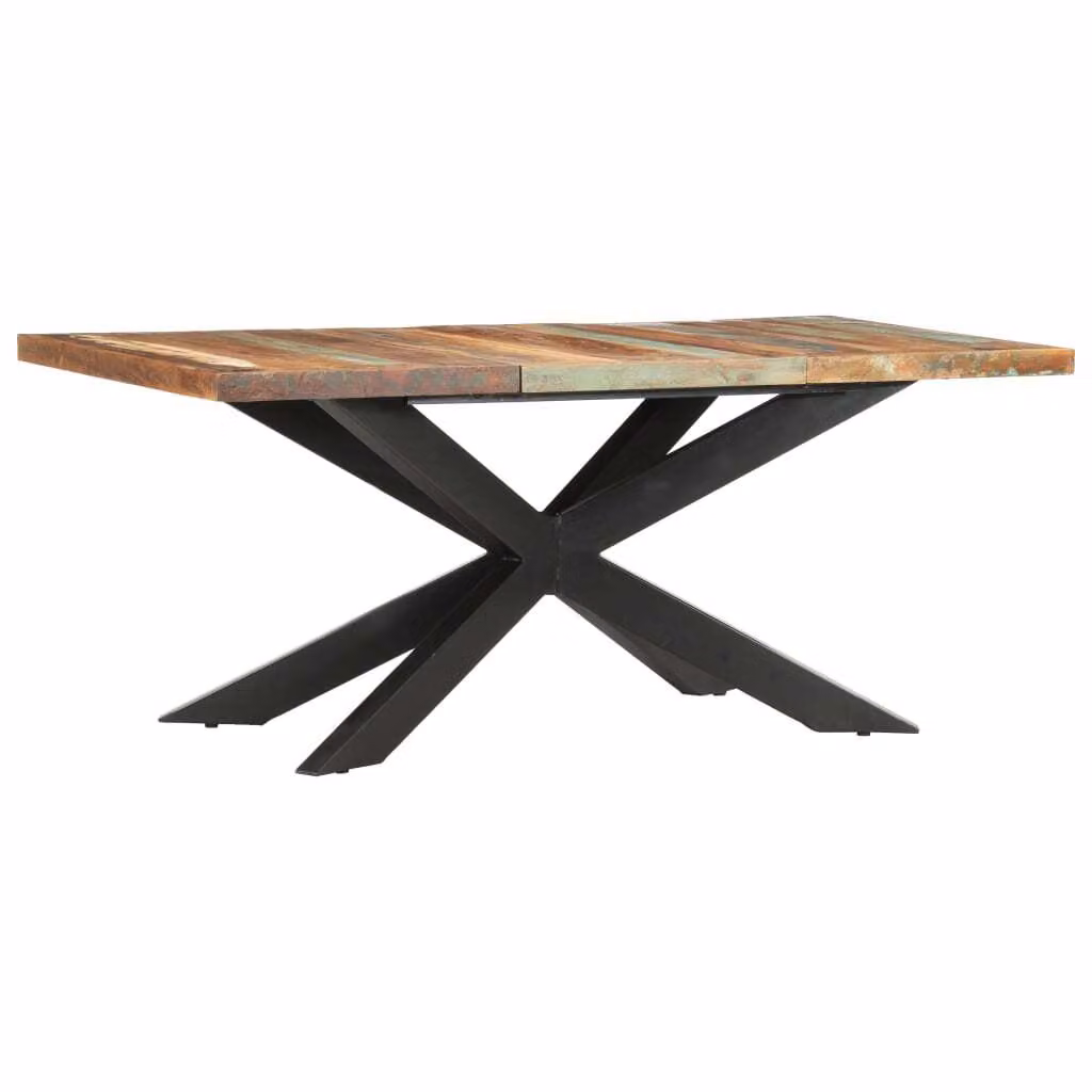 Tavolo da pranzo The Living Store 180 x 90 x 76 cm Legno massiccio riciclato