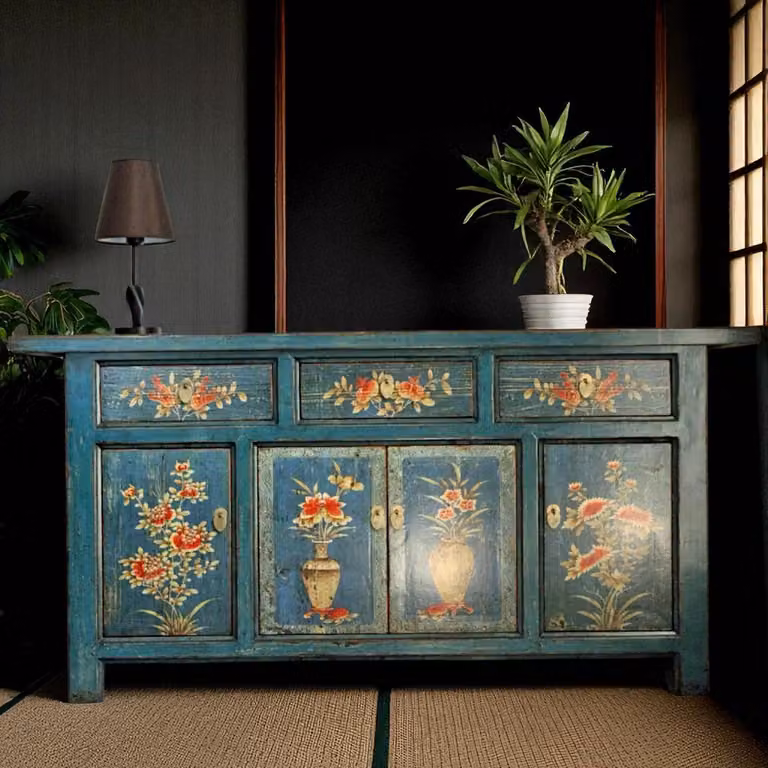 Asia mobili credenza cassettiera armadio matrimonio cinese orientale asiatico estremo oriente esotico casa di campagna / stile vintage completamente assemblato